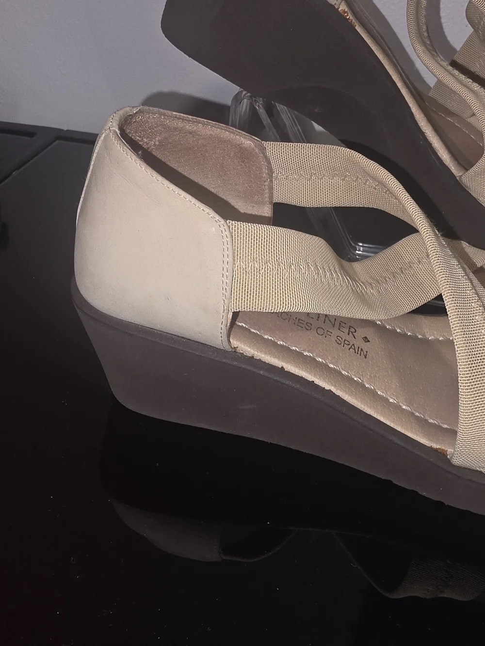 Donald J. Pliner Sand Mesh Elastic Stappy Nobuck Wedge Sandal Women's Size 6